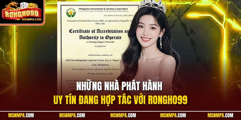 Những nhà phát hành uy tín đang hợp tác với Rongho99
