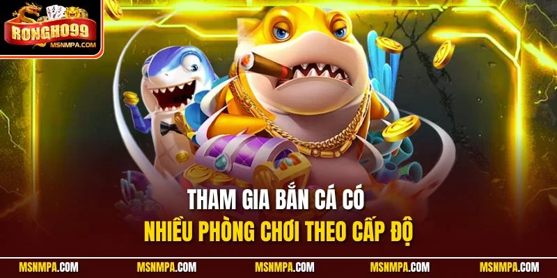 Tham gia bắn cá có nhiều phòng chơi theo cấp độ